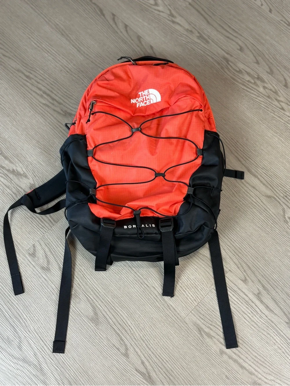 The North Face Red and Black Borealis Backpack